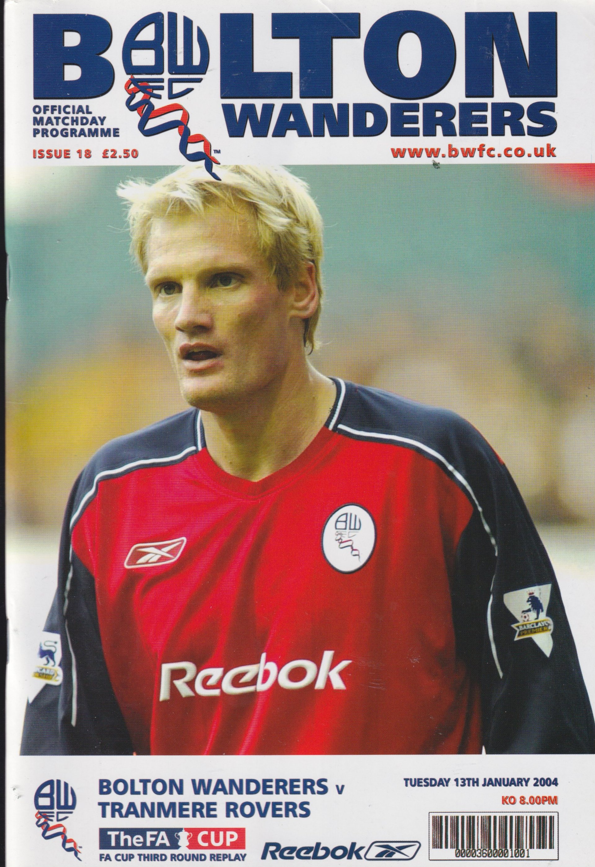 Bolton Wanderers v Tranmere Rovers match programme